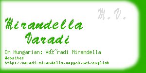 mirandella varadi business card